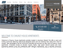 Tablet Screenshot of chauncyhouseapartments.com